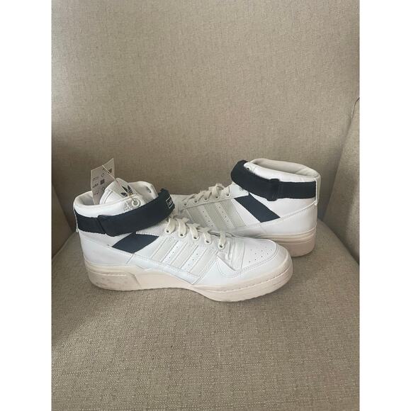 Mens Adidas Forum Mid Parley Casual Sneaker Cloud White Core Black New main image 10
